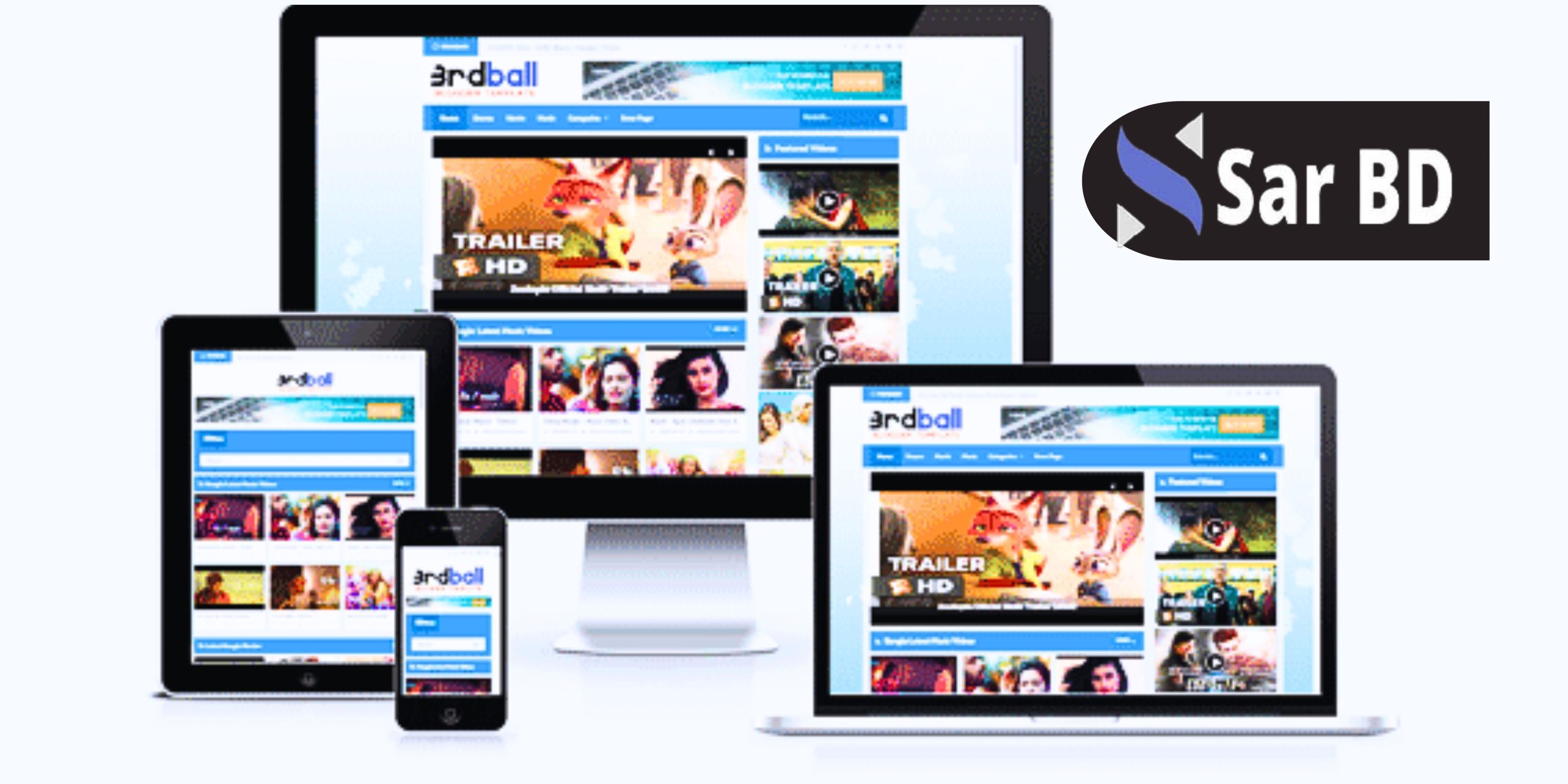 3rdball - Responsive Video Blogger Template